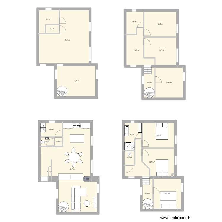 maison clm. Plan de 21 pièces et 192 m2