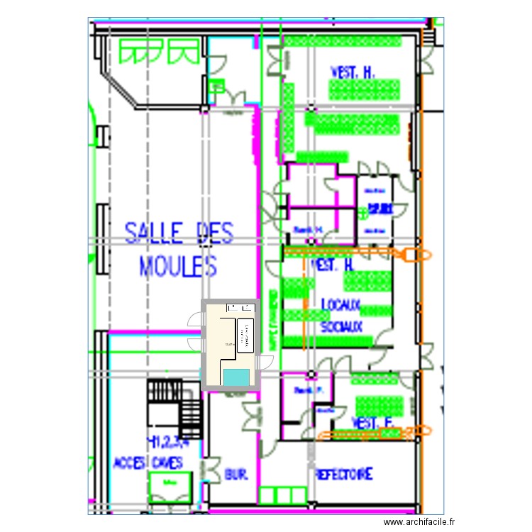 Phase1. Plan de 1 pièce et 13 m2