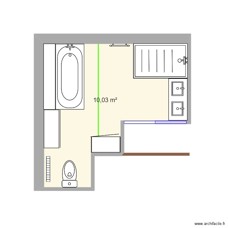 charlotte 1. Plan de 1 pièce et 10 m2