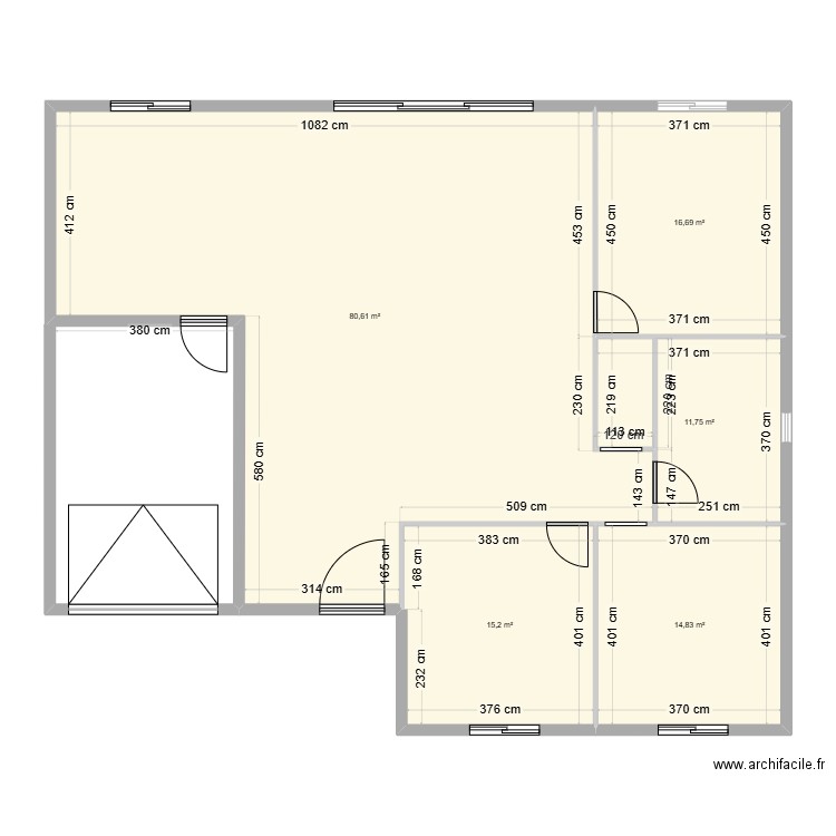 PLAN KERSAINT. Plan de 5 pièces et 139 m2