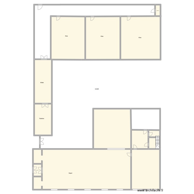 School Zwevegem - Bellegemstraat 52B. Plan de 9 pièces et 625 m2