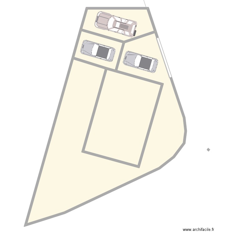 cadastre. Plan de 4 pièces et 274 m2