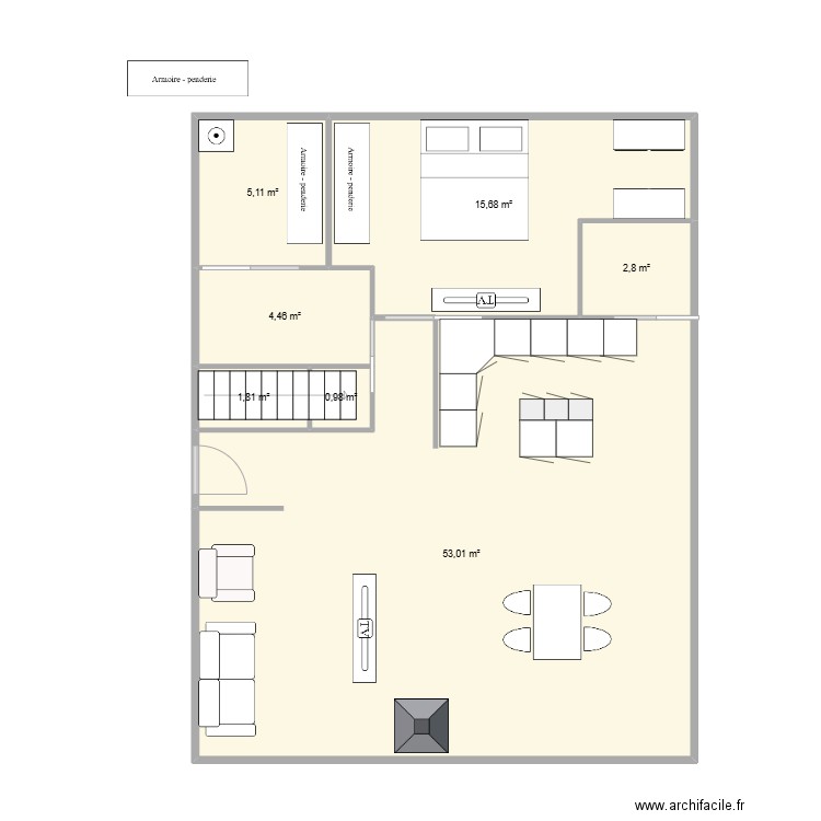 MAISON PARENT v3. Plan de 7 pièces et 84 m2