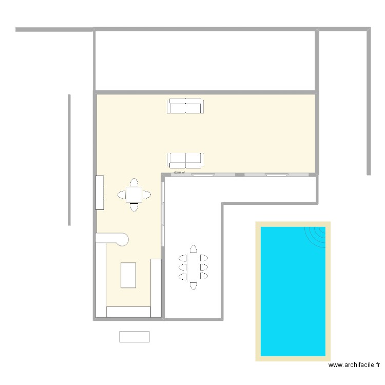 v haut 1. Plan de 1 pièce et 102 m2