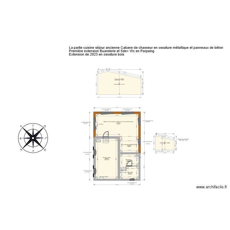 ML24017572 ORAIN Saint-Sylvestre. Plan de 5 pièces et 55 m2