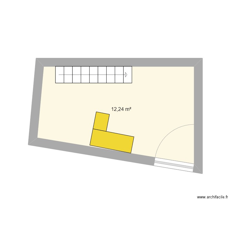 Maman. Plan de 1 pièce et 12 m2