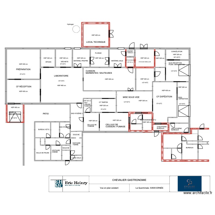  ERNÉE CHEVALIER . Plan de 29 pièces et 332 m2