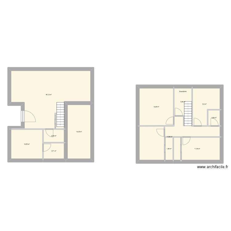 23.07. Plan de 12 pièces et 135 m2