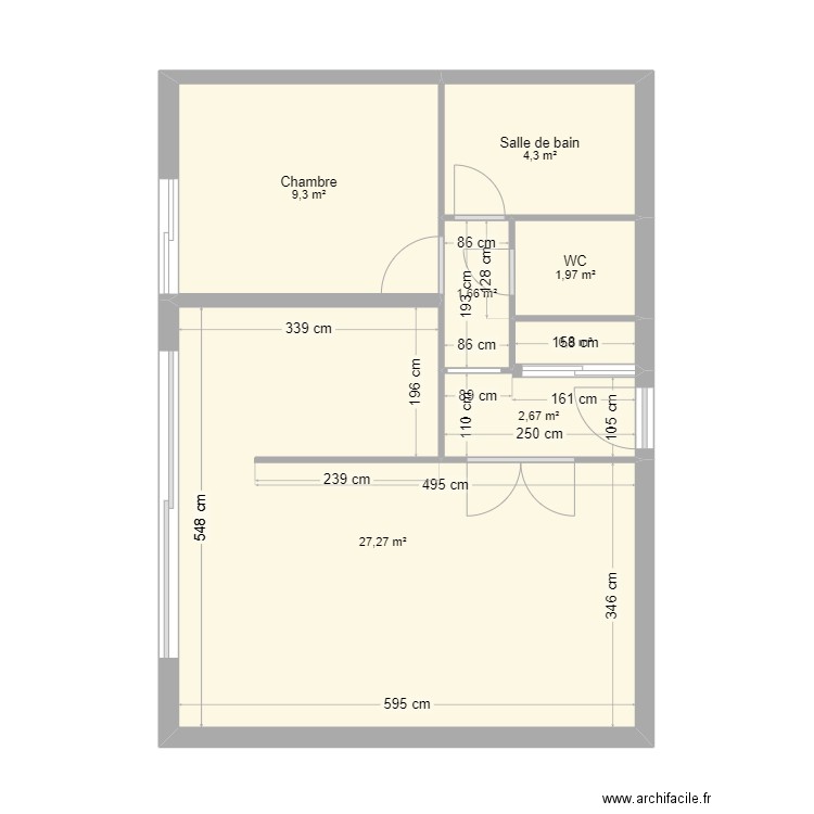 APPARTEMENT. Plan de 7 pièces et 48 m2