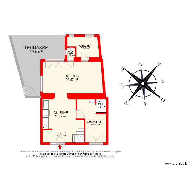 BI 16626. Plan de 21 pièces et 126 m2