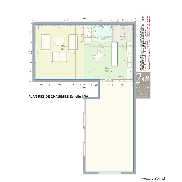 Bro. Plan de 1 pièce et 114 m2