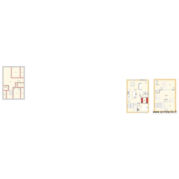 Split1. Plan de 24 pièces et 198 m2