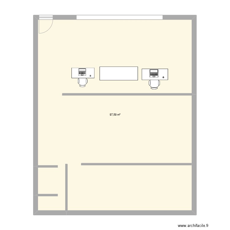 ché  v2. Plan de 1 pièce et 98 m2