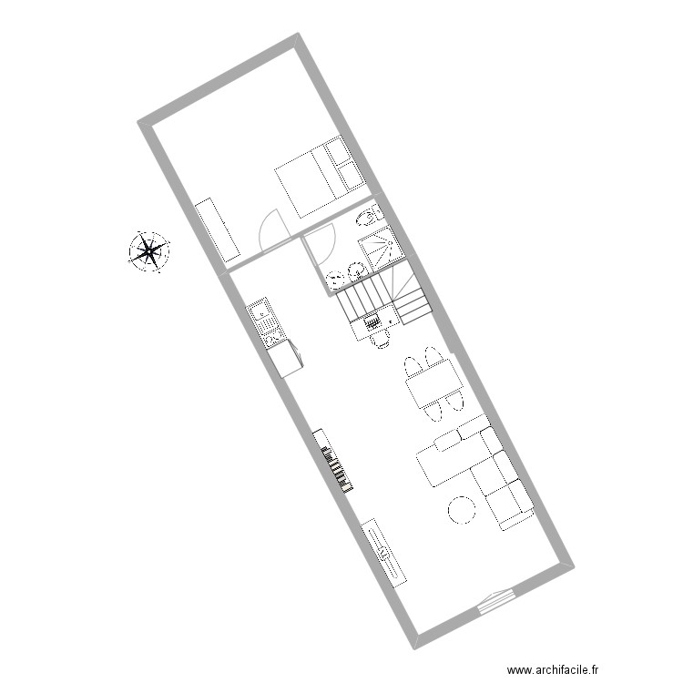 Trentat R2 Matt 2. Plan de 2 pièces et 59 m2