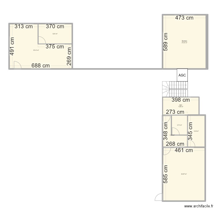 DC LINA PROPO V1. Plan de 8 pièces et 112 m2