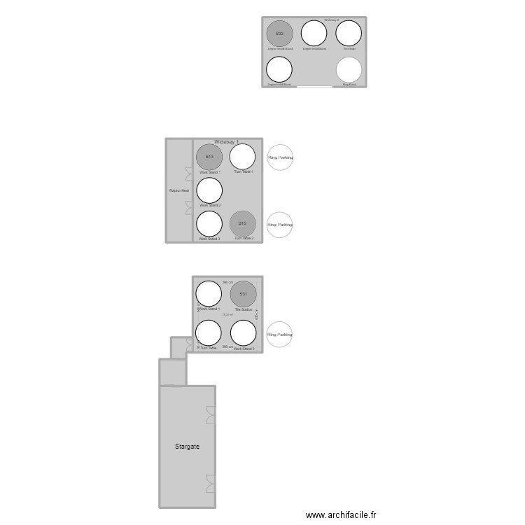 Site de Production. Plan de 7 pièces et 99 m2