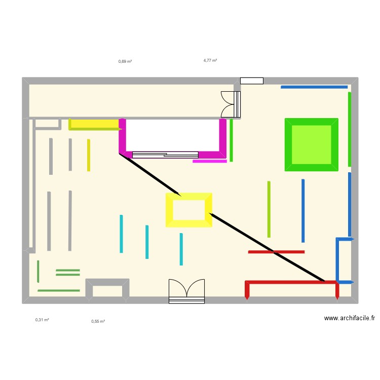 plan croqandtroc. Plan de 13 pièces et 103 m2