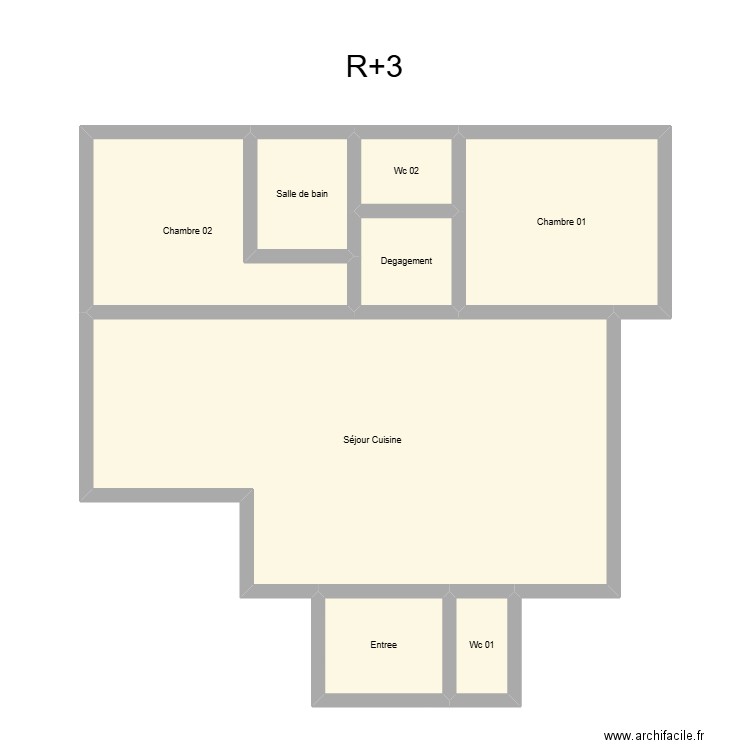 350602141. Plan de 8 pièces et 91 m2