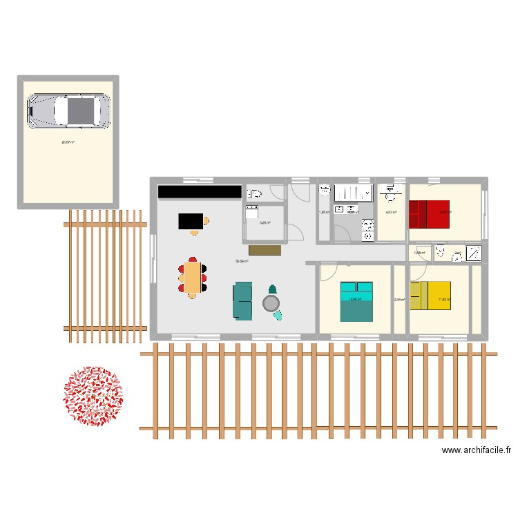 ZAB2. Plan de 12 pièces et 137 m2