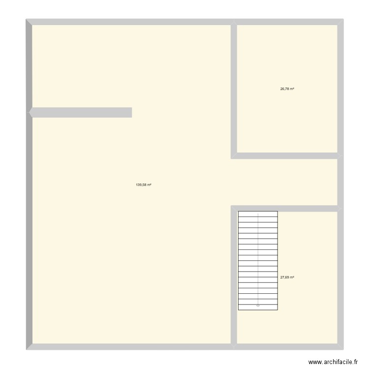 projet versaille. Plan de 3 pièces et 194 m2