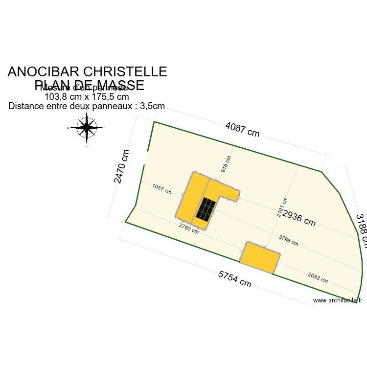 ANOCIBAR CHRISTELLE DP2. Plan de 3 pièces et 141 m2