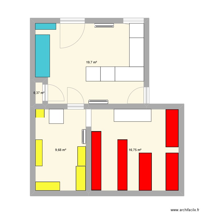 Atelier Elec. Plan de 4 pièces et 46 m2