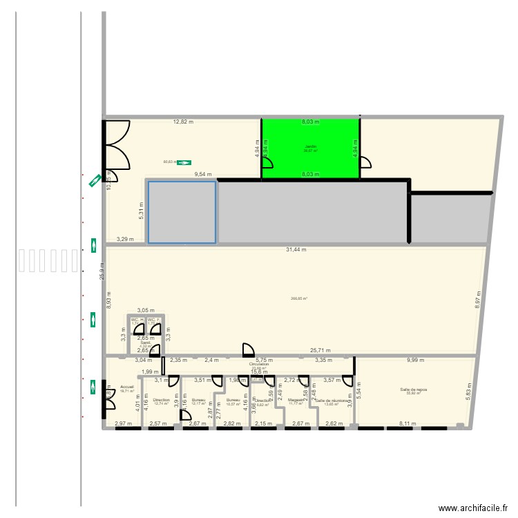 94 Ormesson 1 existant jordan. Plan de 30 pièces et 760 m2