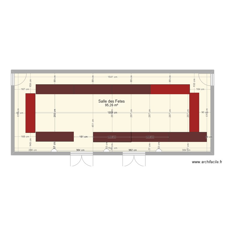 Plan 29m. Plan de 1 pièce et 95 m2