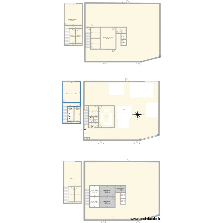 academie AURA. Plan de 31 pièces et 1750 m2