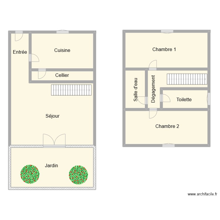 plan pbi vignals. Plan de 4 pièces et 222 m2