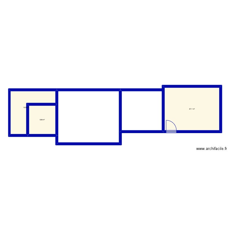 farrandu. Plan de 3 pièces et 48 m2