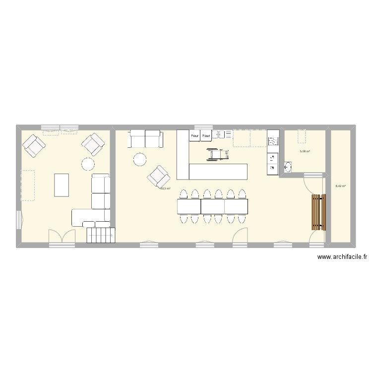 maison meleto. Plan de 3 pièces et 101 m2