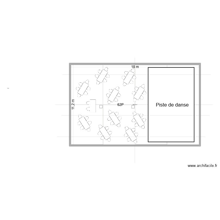 table ret-4 62P. Plan de 1 pièce et 202 m2