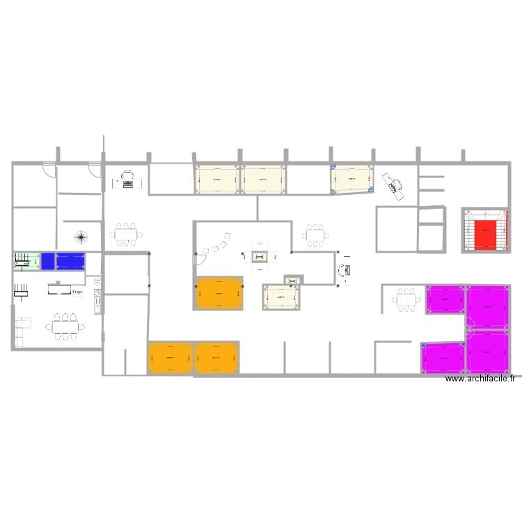 cab halles. Plan de 17 pièces et 114 m2