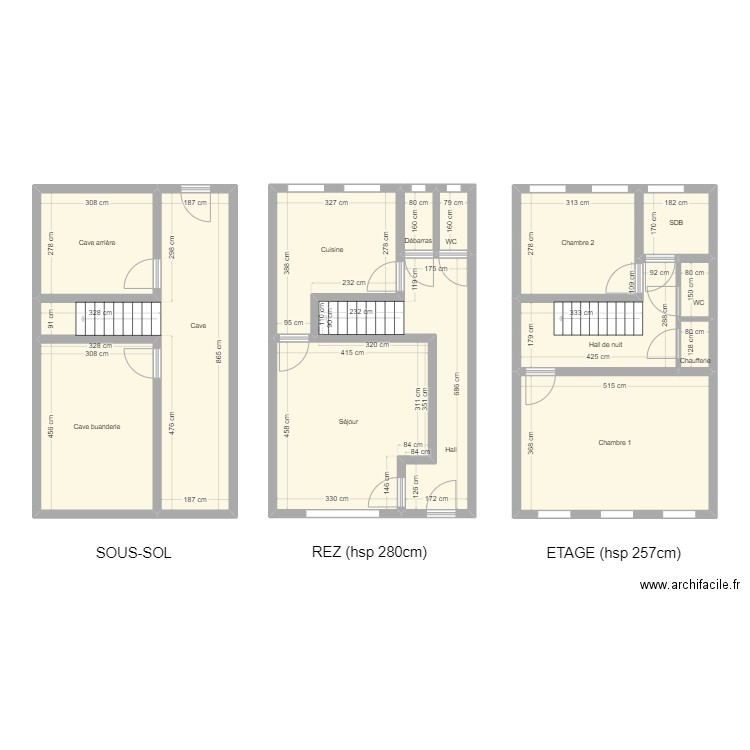 ACQUISTAPACE Sarah. Plan de 14 pièces et 125 m2