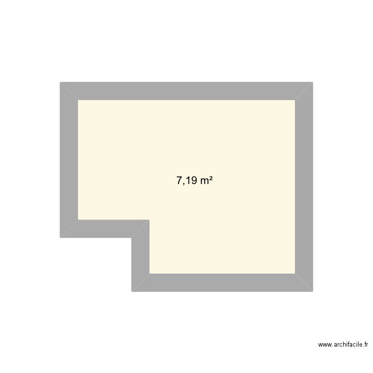 Chambre bébé. Plan de 1 pièce et 7 m2