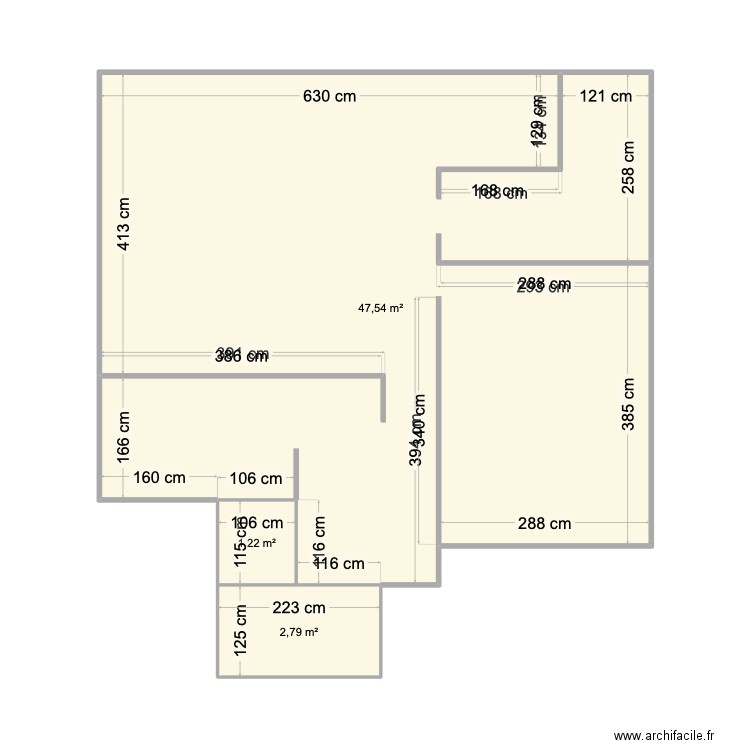 Hasparren. Plan de 3 pièces et 52 m2