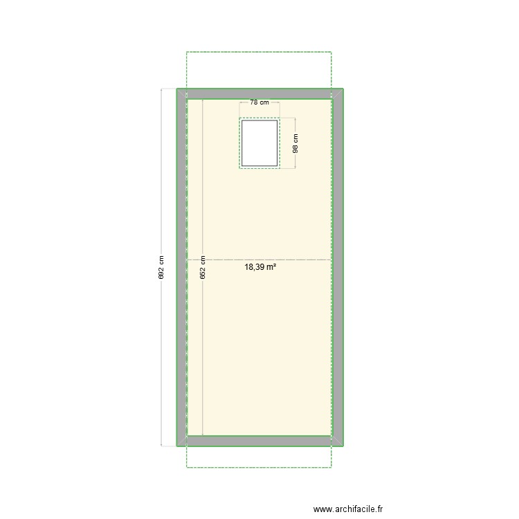 VELUX. Plan de 1 pièce et 18 m2