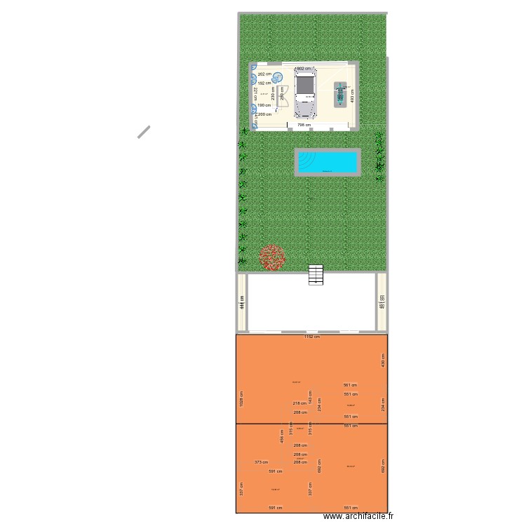 Maison. Plan de 11 pièces et 200 m2