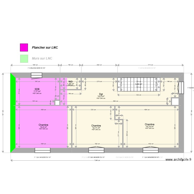 ML24018318 . Plan de 16 pièces et 126 m2