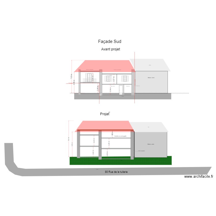 Sud proget. Plan de 0 pièce et 0 m2