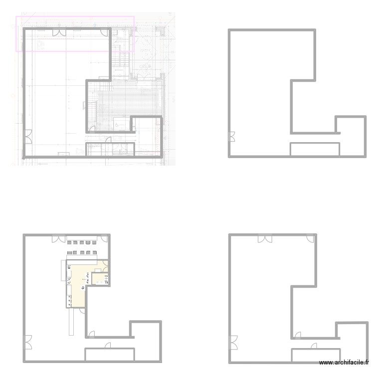 Projet PAV. Plan de 1 pièce et 30 m2