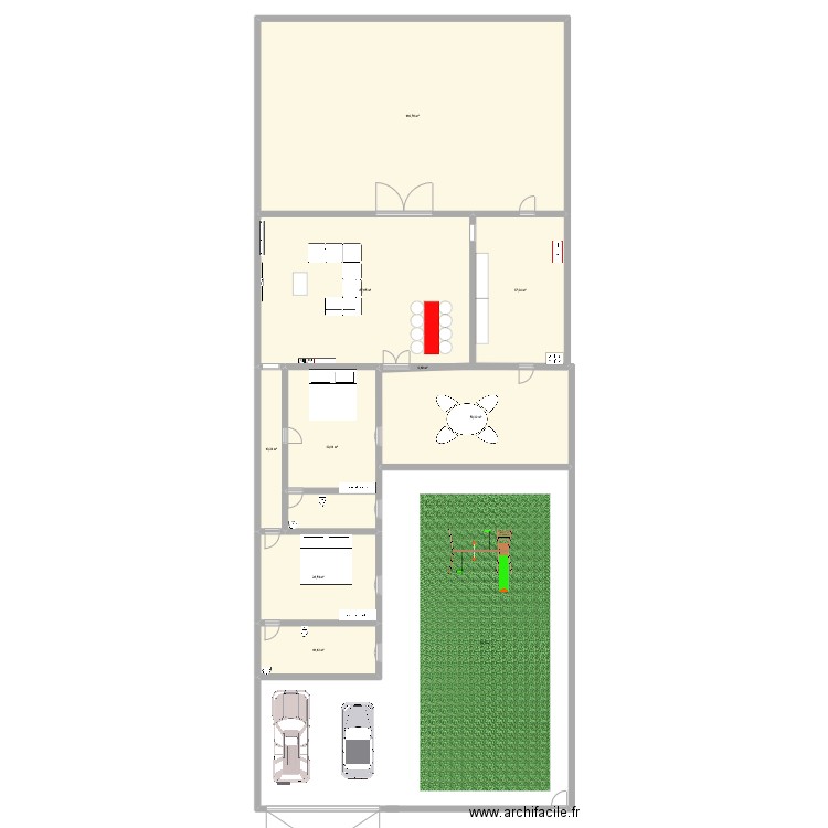 villa 1. Plan de 9 pièces et 434 m2