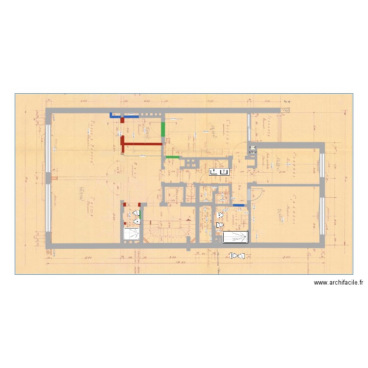 misure bagno corrette. Plan de 2 pièces et 0 m2