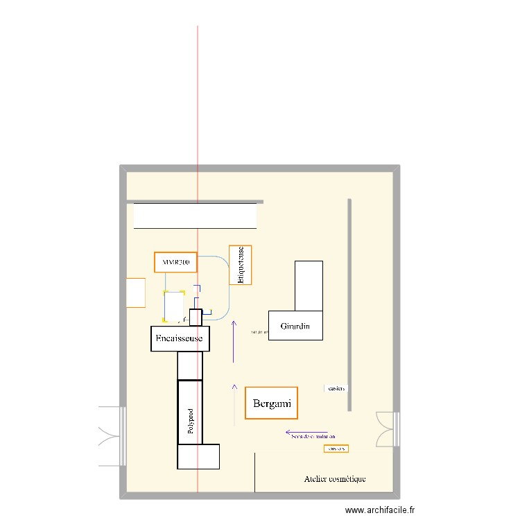 implantation 017. Plan de 1 pièce et 142 m2