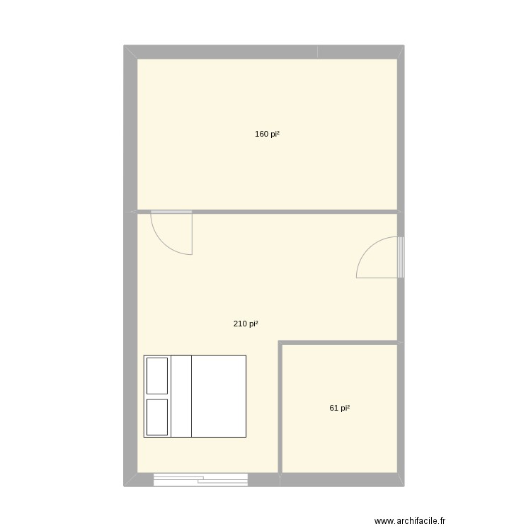 Test Garage. Plan de 3 pièces et 40 m2