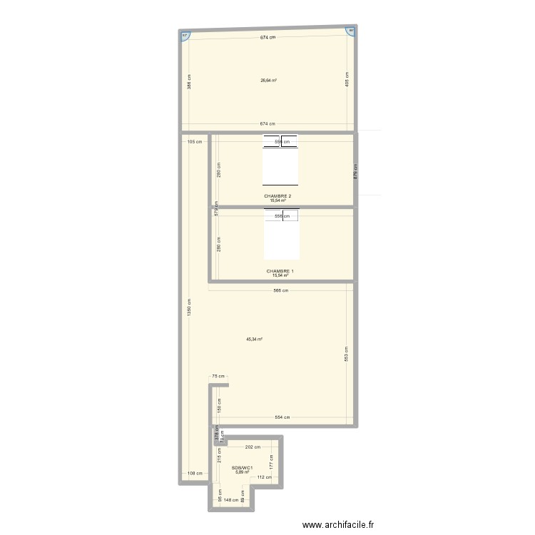 Imhaus V1. Plan de 5 pièces et 109 m2