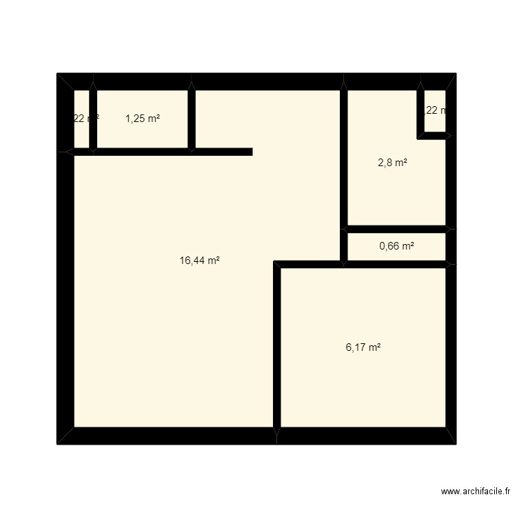 procréate. Plan de 7 pièces et 28 m2