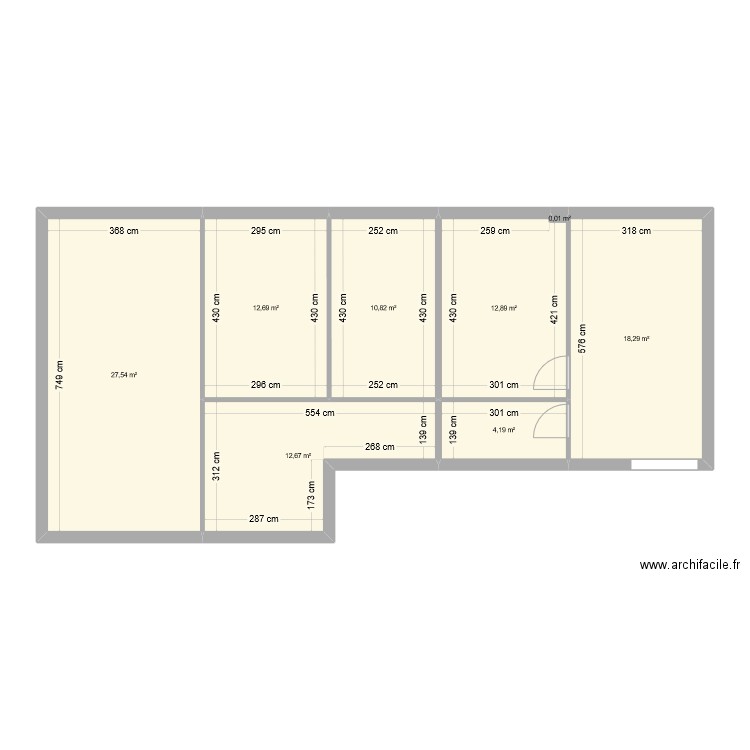 Projet bureau Dynamique environement. Plan de 8 pièces et 99 m2