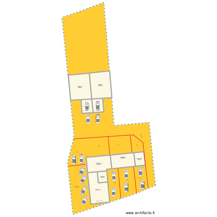 Projet La Grange Mouzillon n°1. Plan de 10 pièces et 424 m2